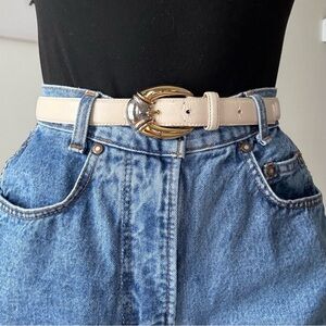 Vintage 90s Genuine Leather Belt – Preppy Minimalist